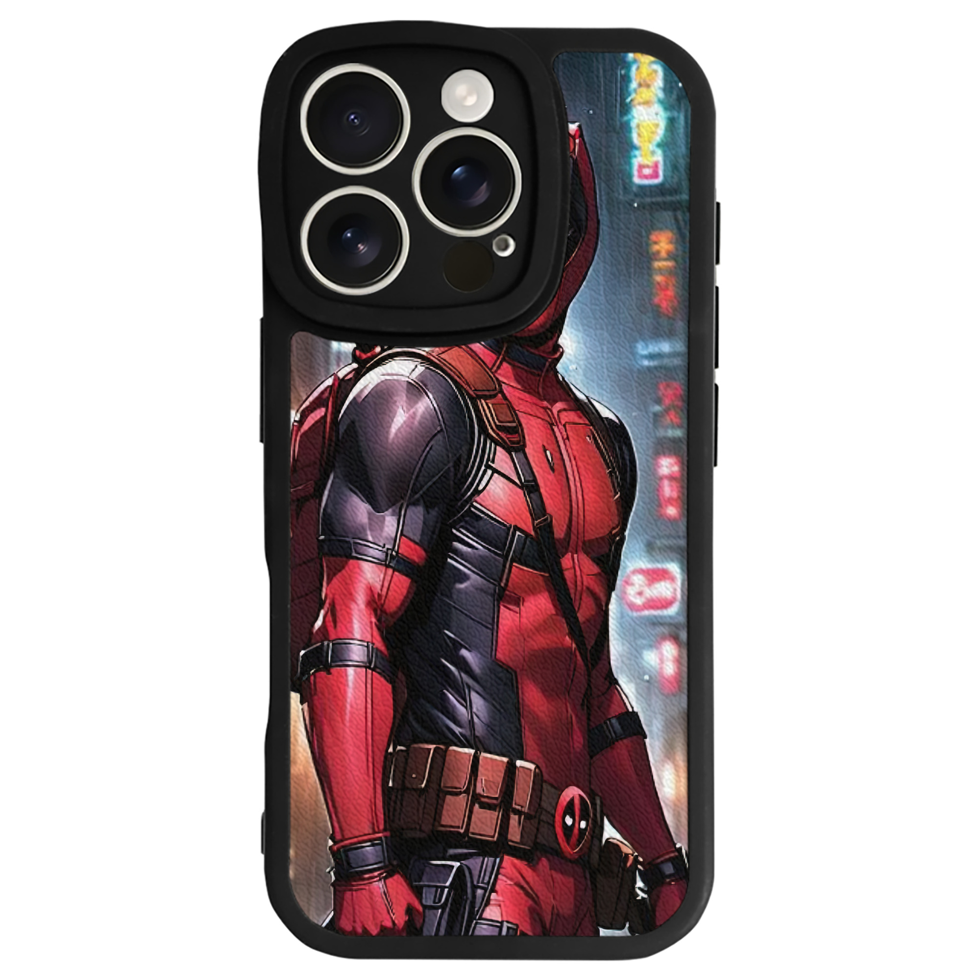 （画像用） Deadpool デッドプール 【iPhone 16シリーズ対応】シリコンスマホケース（レザー調） 材質：シリコン